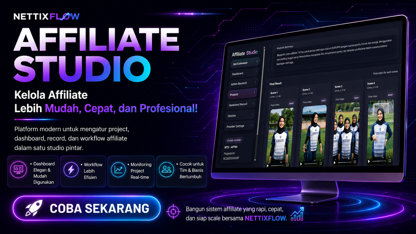 Preview aplikasi NettixFlow