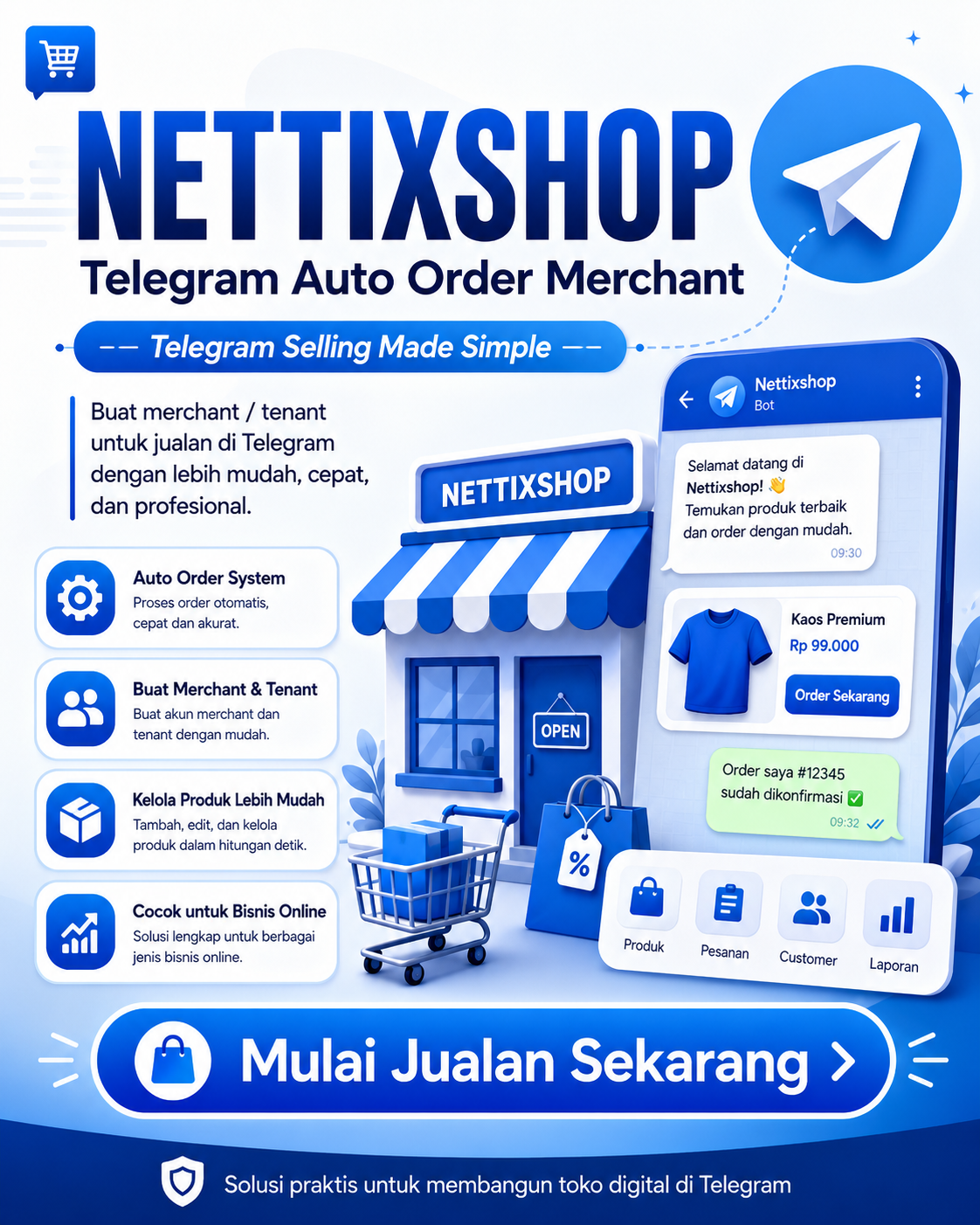 NettixShop : Telegram Auto Order Merchant 3 Month